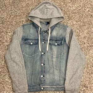 H&M Denim Hoodie Jacket Size XL